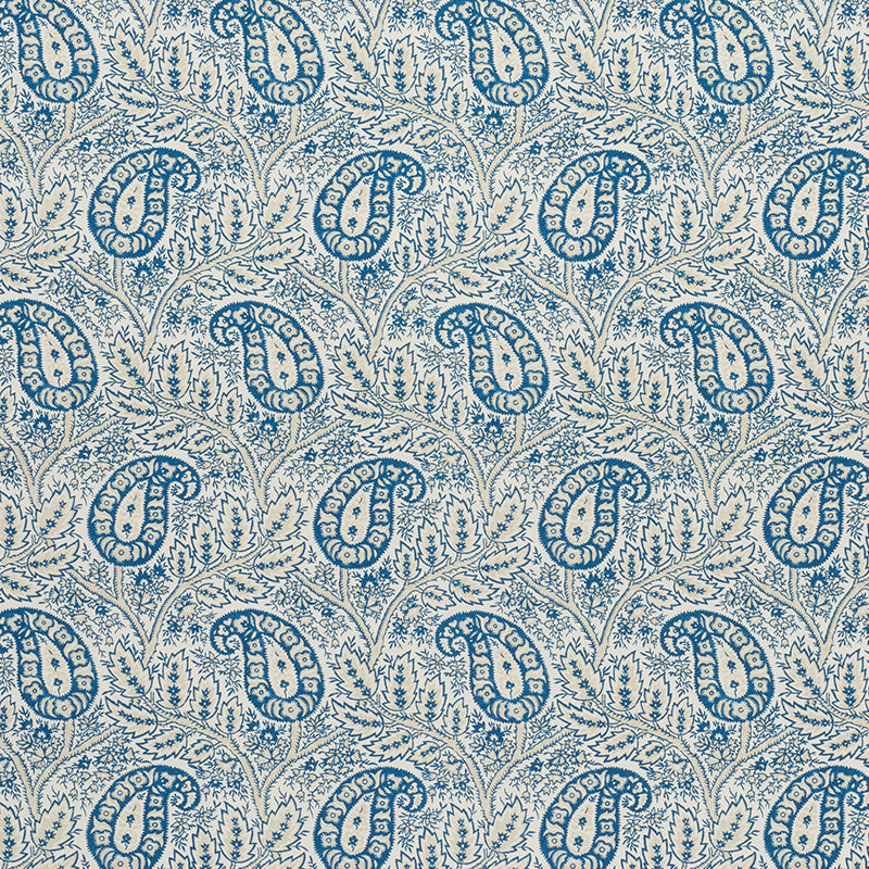 Schumacher WHITTAKER PAISLEY INDIGO Fabric | Atlanta Fabrics