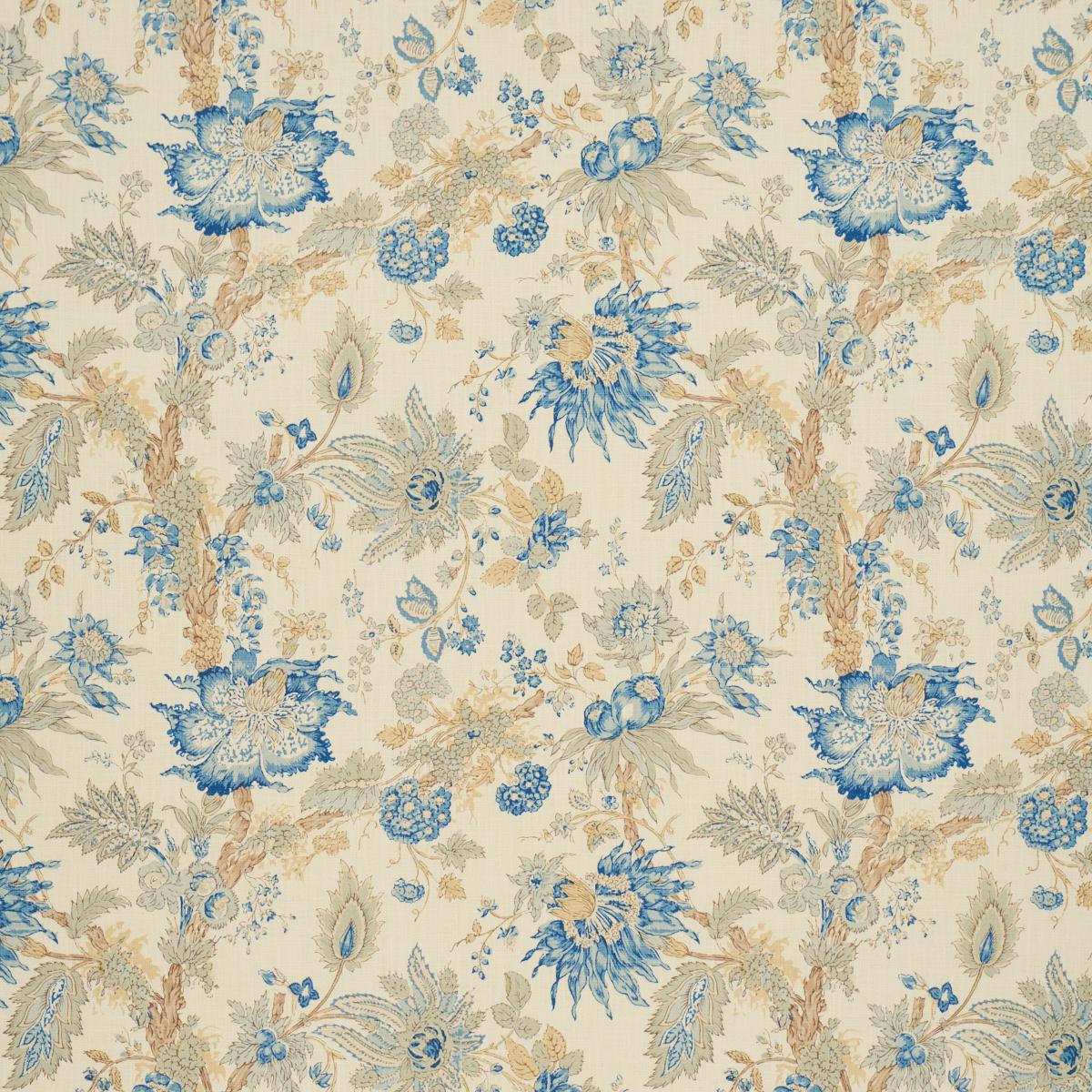 Schumacher ELLIS FLORAL VINE INDIGO Fabric | Atlanta Fabrics