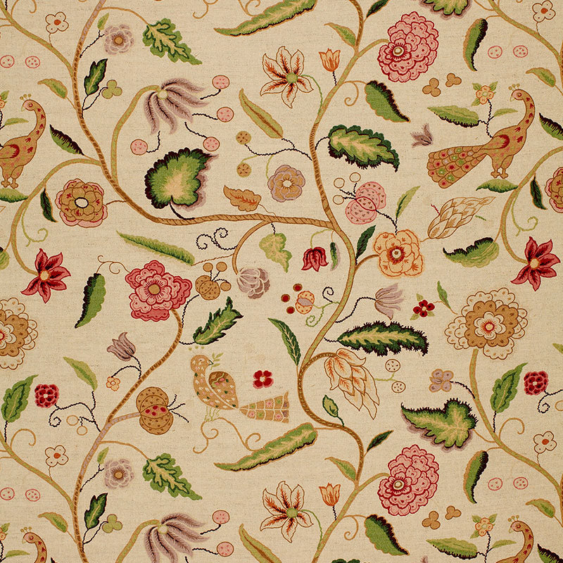 Schumacher APSLEY VINE ROSE Fabric | Atlanta Fabrics