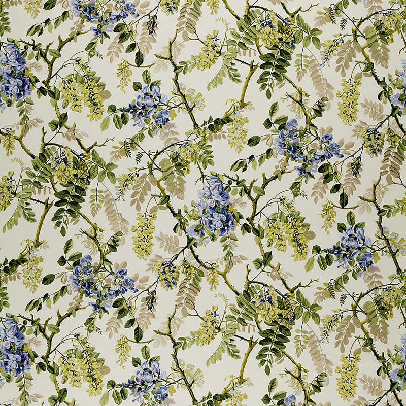 Schumacher WISTERIA VINE PERIWINKLE Fabric | Atlanta Fabrics