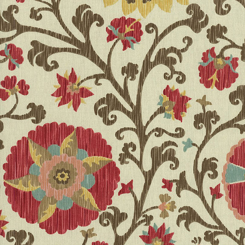 FERGANA EMBROIDERY PRINT TEAK