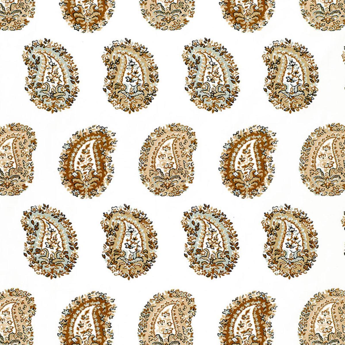 SCHUMACHER ARKLOW PAISLEY STONE FABRIC | Atlanta Fabrics