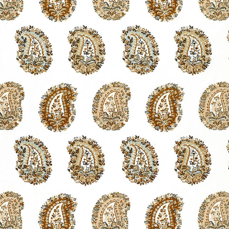 SCHUMACHER ARKLOW PAISLEY STONE FABRIC | Atlanta Fabrics