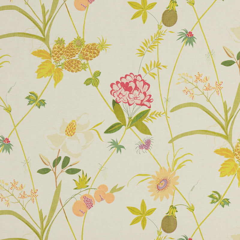 Schumacher SECRET GARDEN BY RAOUL NATURAL Fabric | Atlanta Fabrics