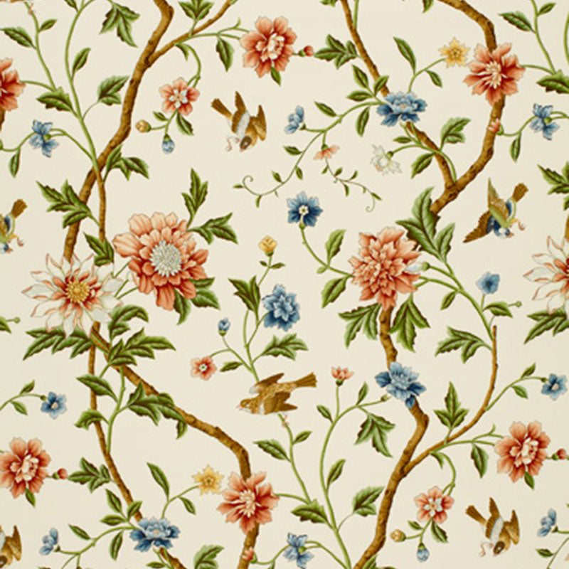 Schumacher SHANGTU FLORAL PORCELAIN  | Atlanta Fabrics