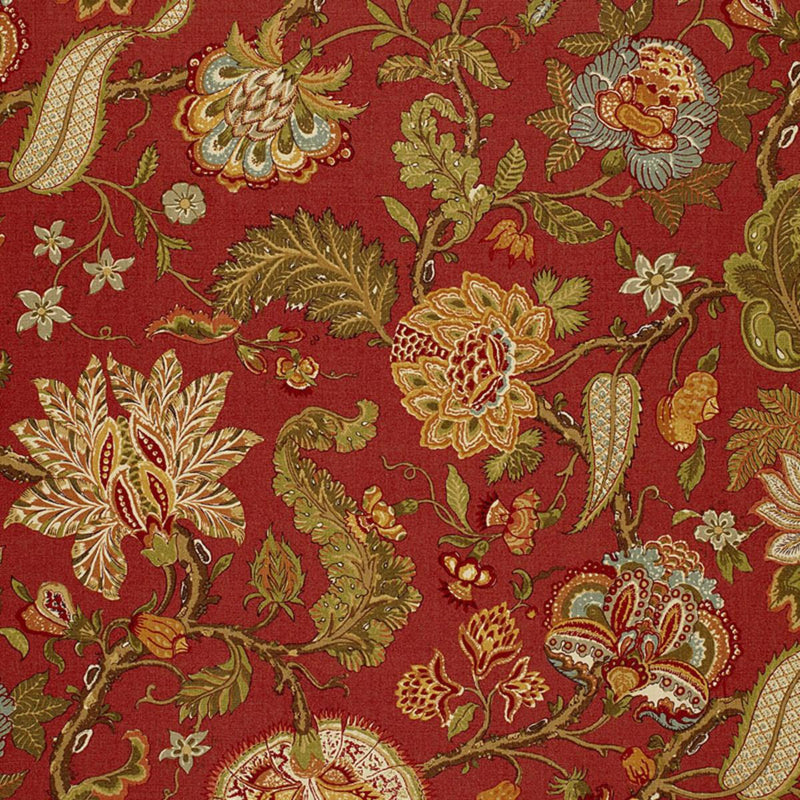 SCHUMACHER CHALFONT PAPRIKA FABRIC | Atlanta Fabrics