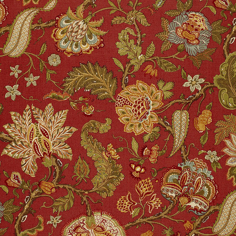 Schumacher CHALFONT PAPRIKA Fabric | Atlanta Fabrics