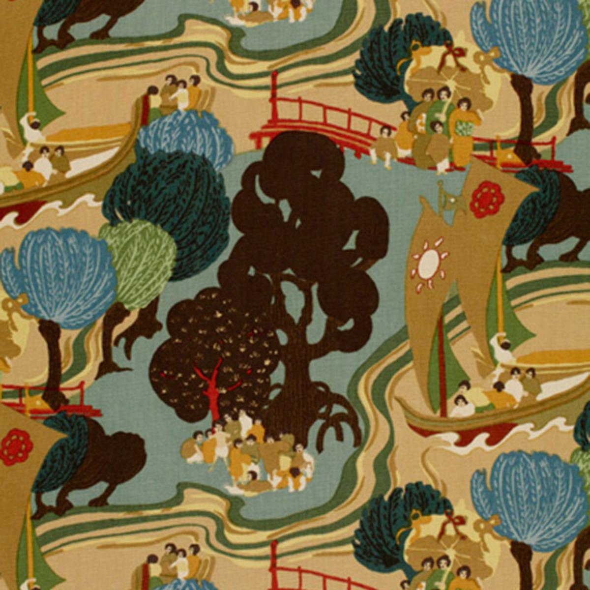 Schumacher PEARL RIVER JADE Fabric | Atlanta Fabrics