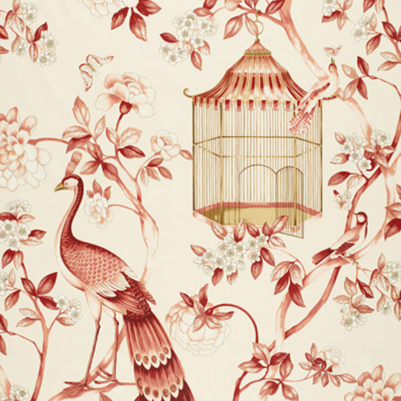 OISEAUX ET FLEURS CINNABAR