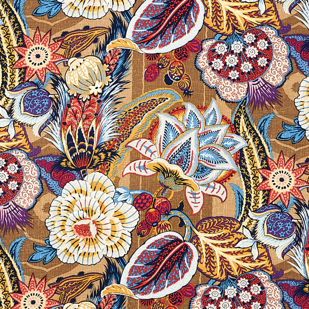 ZANZIBAR LINEN PRINT CERULEAN
