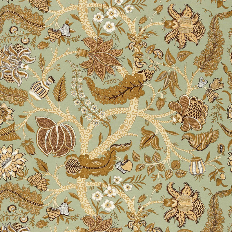 SCHUMACHER JAIPUR TREE ROBIN'S EGG FABRIC | Atlanta Fabrics