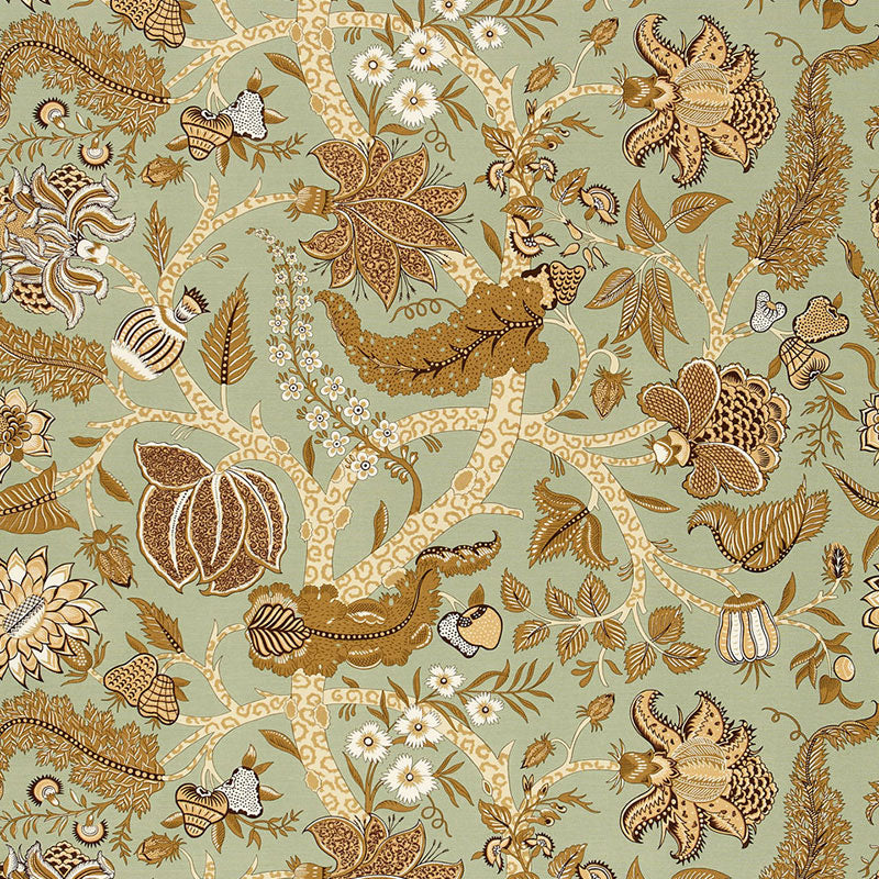Schumacher JAIPUR TREE ROBIN'S EGG Fabric | Atlanta Fabrics