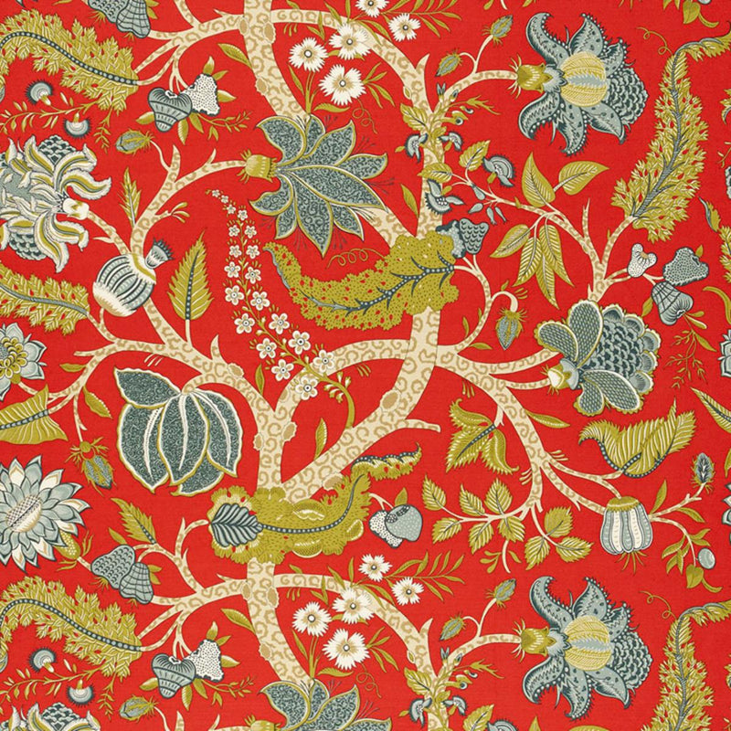 SCHUMACHER JAIPUR TREE POPPY FABRIC | Atlanta Fabrics