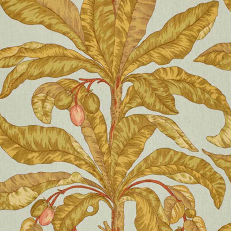Schumacher BLAIR HOUSE PALM II SEA BREEZE Fabric | Atlanta Fabrics