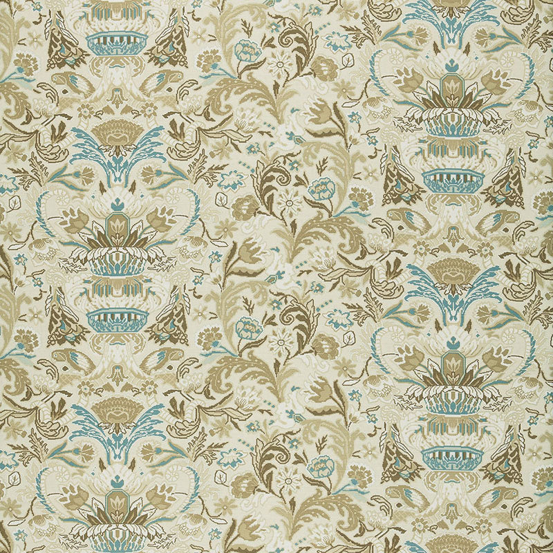 Schumacher EGERTON TAPESTRY PRINT ALMOND  | Atlanta Fabrics