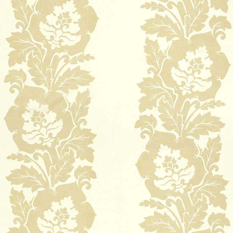 Schumacher MARGATE DAMASK PRINT LINEN  | Atlanta Fabrics