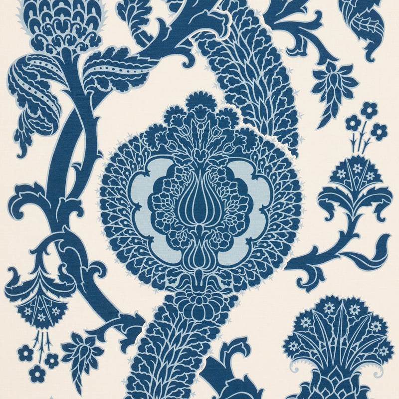 Schumacher SHALKAR INDIGO  | Atlanta Fabrics