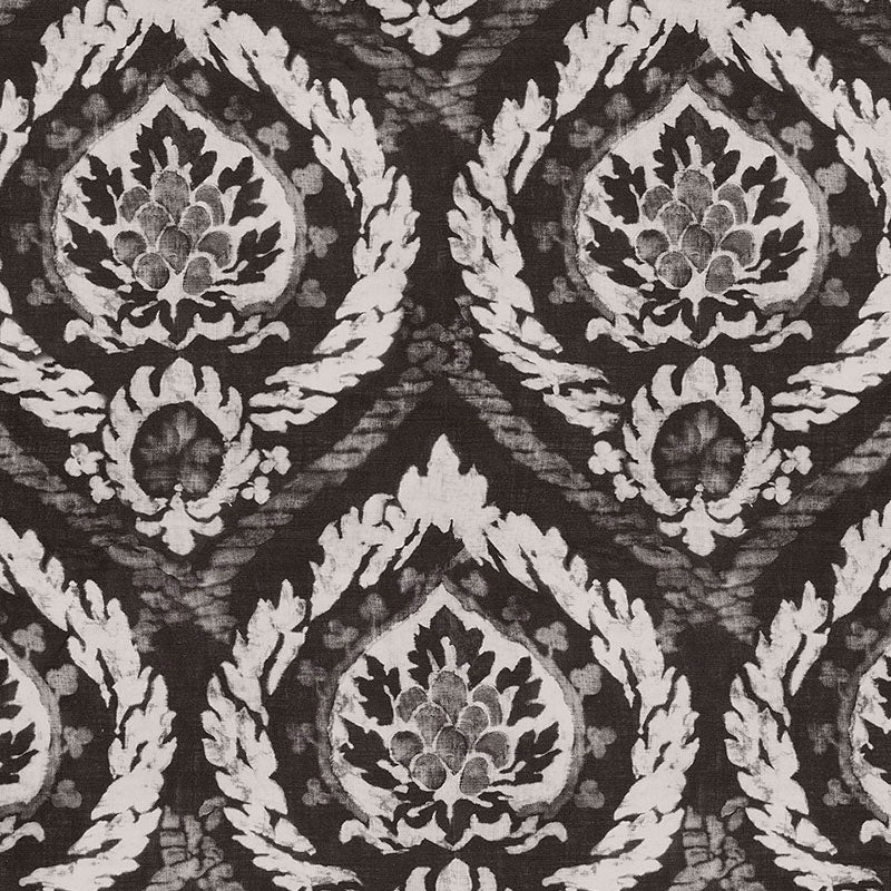 Schumacher ABAZA RESIST CHARCOAL Fabric | Atlanta Fabrics