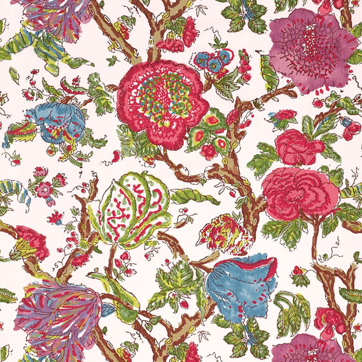 Schumacher PONDICHERRY AZALEA Fabric | Atlanta Fabrics