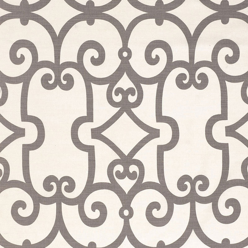 Schumacher MANOR GATE CHARCOAL  | Atlanta Fabrics