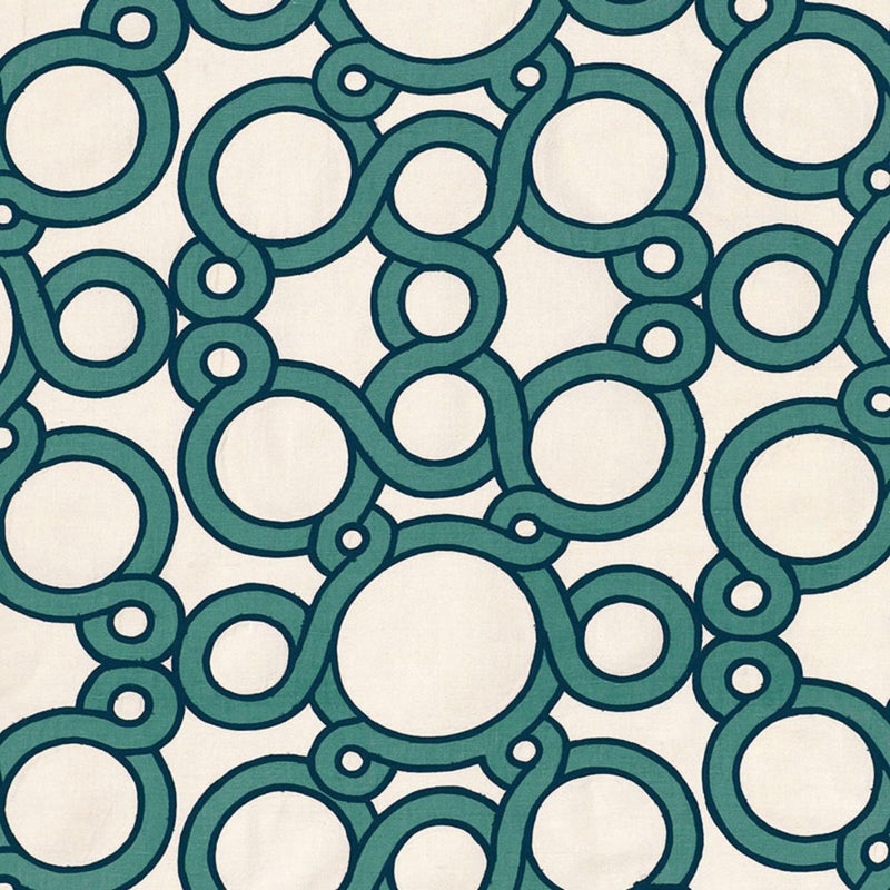 SCHUMACHER Conundrum PEACOCK FABRIC | Atlanta Fabrics