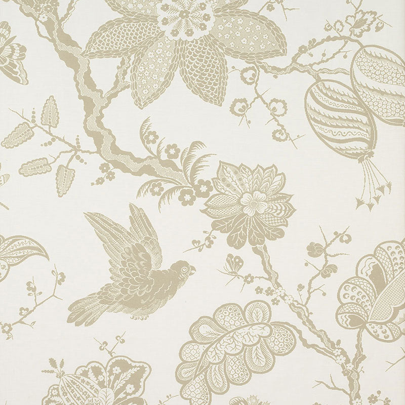 Schumacher BALI VINE SANDSTONE Fabric | Atlanta Fabrics