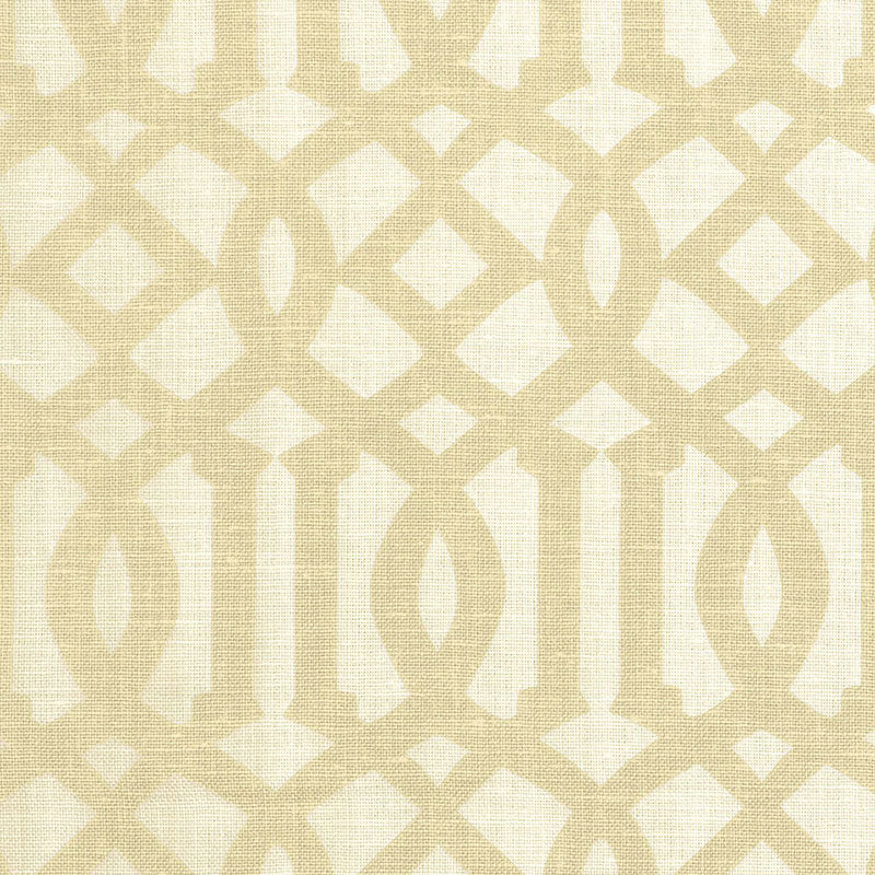 Schumacher IMPERIAL TRELLIS II SAND /IVORY Fabric | Atlanta Fabrics