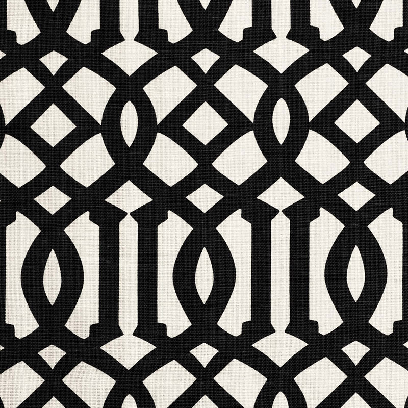 Schumacher IMPERIAL TRELLIS II JET Fabric | Atlanta Fabrics