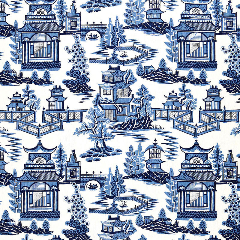Schumacher NANJING PORCELAIN Fabric | Atlanta Fabrics