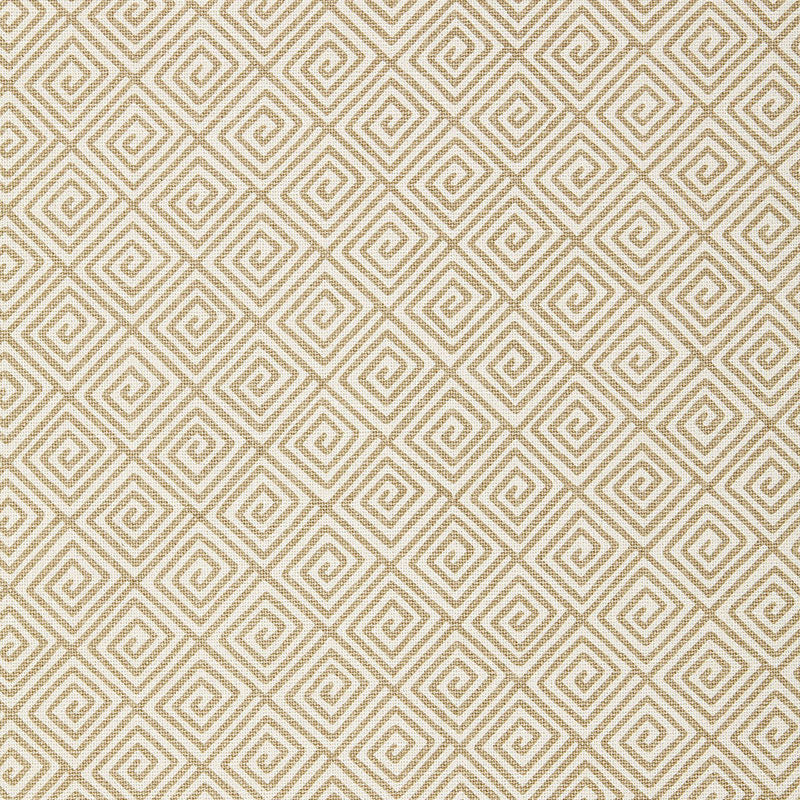 Schumacher GREEK KEY SAND Fabric | Atlanta Fabrics