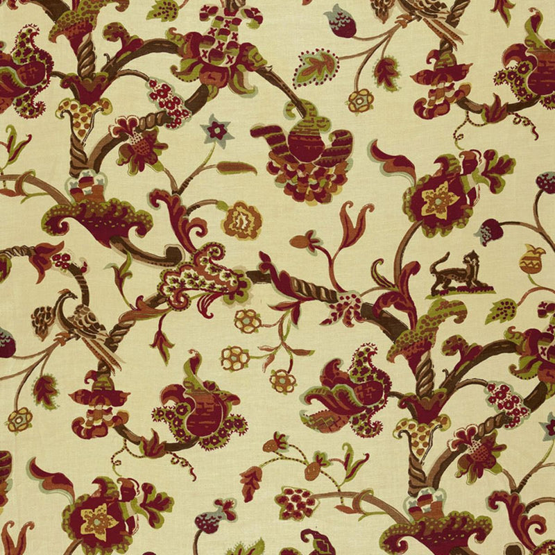 SCHUMACHER EASTBURY MANOR PRINT JEWEL FABRIC | Atlanta Fabrics