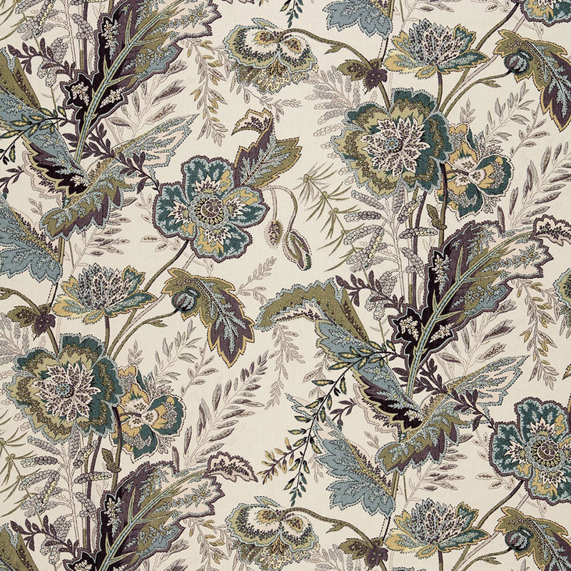 Schumacher SANDOWAY VINE SEAGLASS Fabric | Atlanta Fabrics