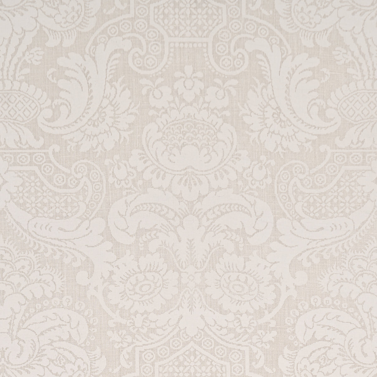 Schumacher PADOVA DAMASK NATURAL IVORY Fabric | Atlanta Fabrics