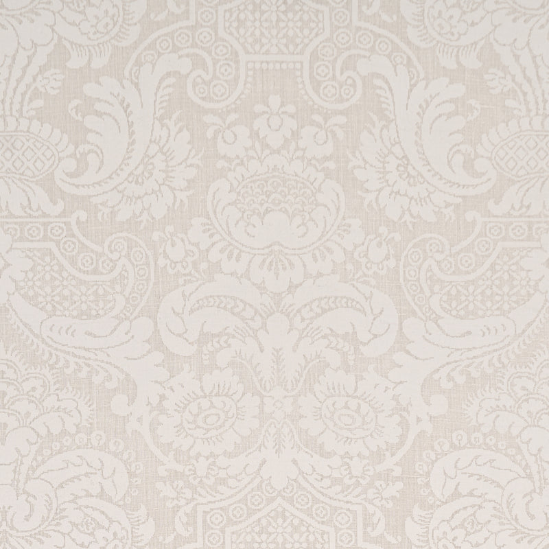 Schumacher PADOVA DAMASK NATURAL IVORY Fabric | Atlanta Fabrics