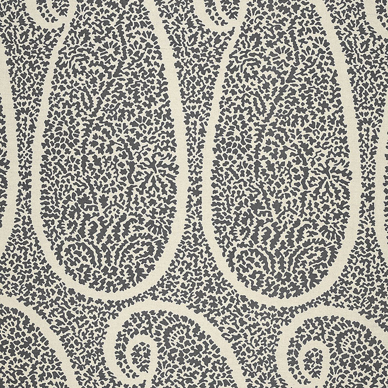 Schumacher AMBALA PAISLEY ASH Fabric | Atlanta Fabrics