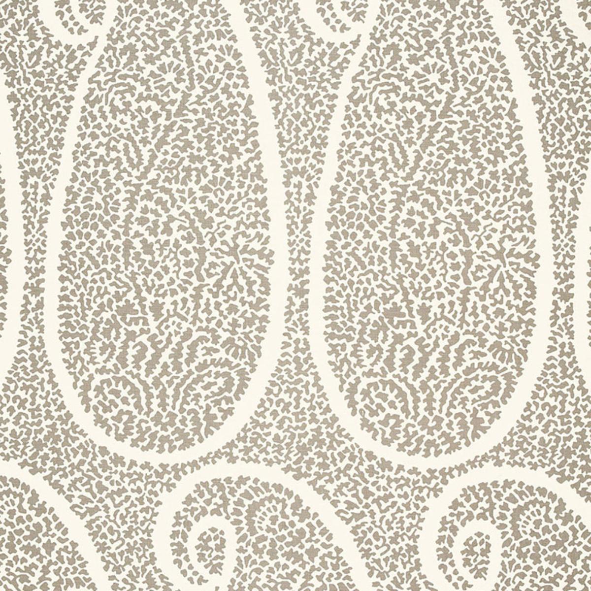 SCHUMACHER AMBALA PAISLEY OYSTER FABRIC | Atlanta Fabrics