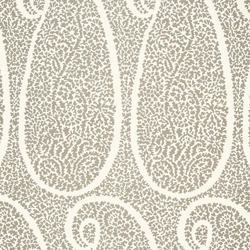 SCHUMACHER AMBALA PAISLEY OYSTER FABRIC | Atlanta Fabrics