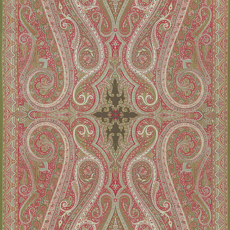 Schumacher PASHA PAISLEY POMEGRANATE Fabric | Atlanta Fabrics