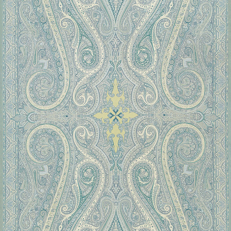 Schumacher PASHA PAISLEY SKY Fabric | Atlanta Fabrics