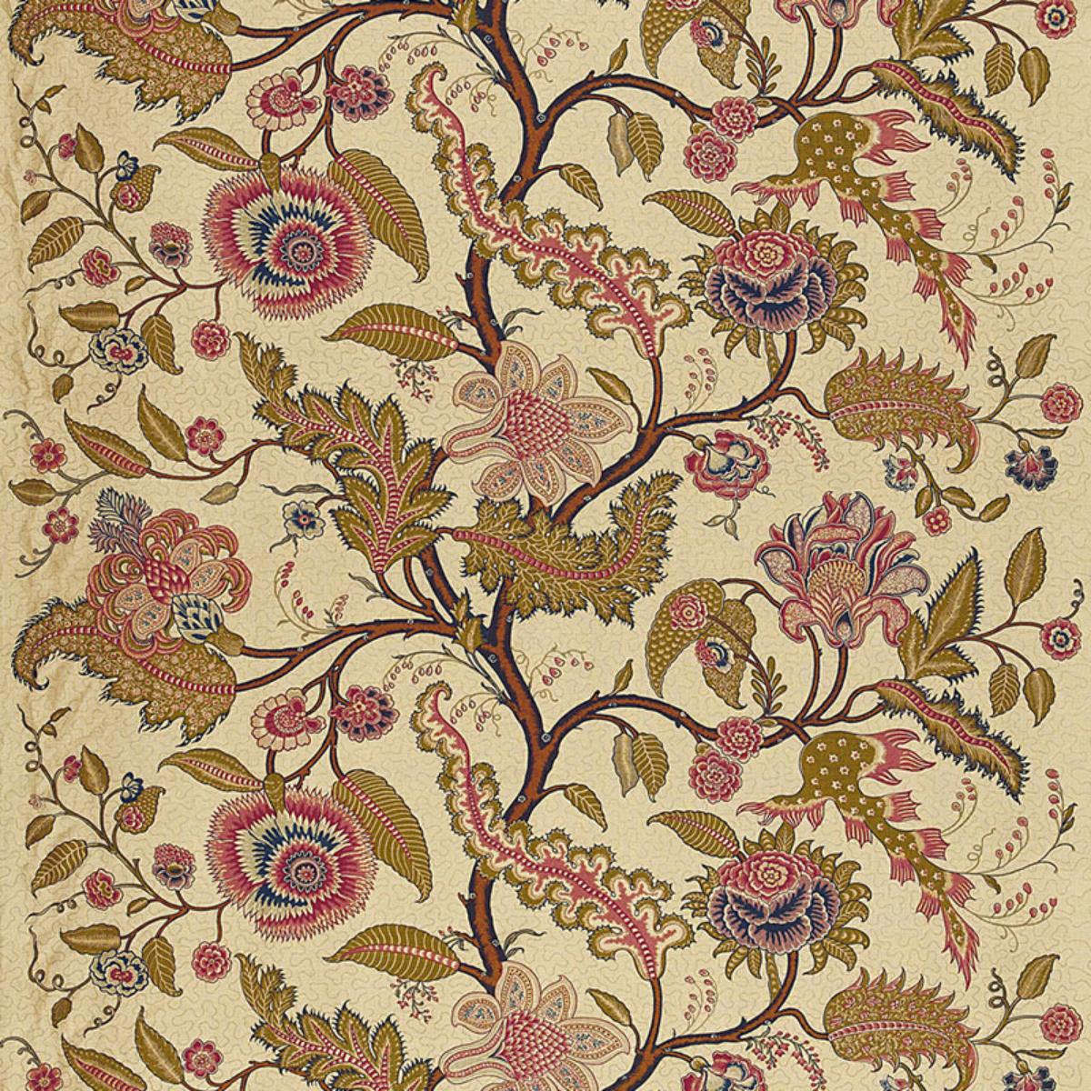 Schumacher SINHALA LINEN PRINT POMEGRANATE Fabric | Atlanta Fabrics