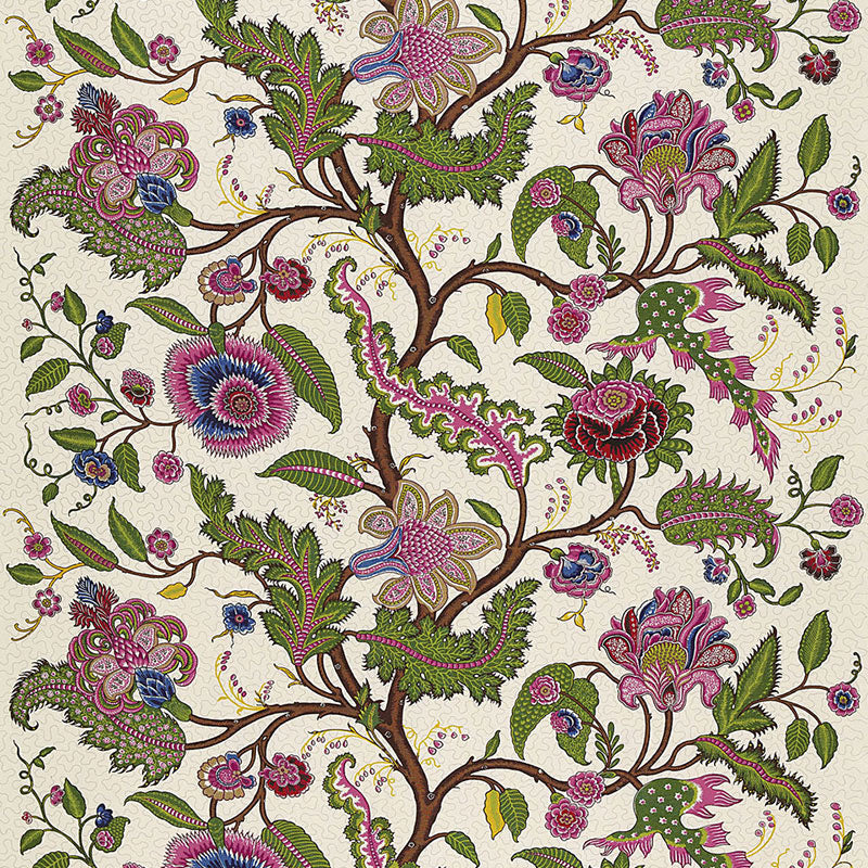Schumacher SINHALA LINEN PRINT JEWEL Fabric | Atlanta Fabrics