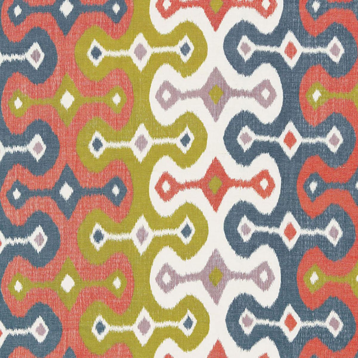 SCHUMACHER DARYA IKAT CARAVAN FABRIC | Atlanta Fabrics