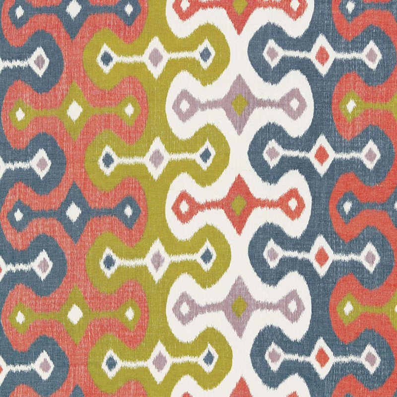 SCHUMACHER DARYA IKAT CARAVAN FABRIC | Atlanta Fabrics