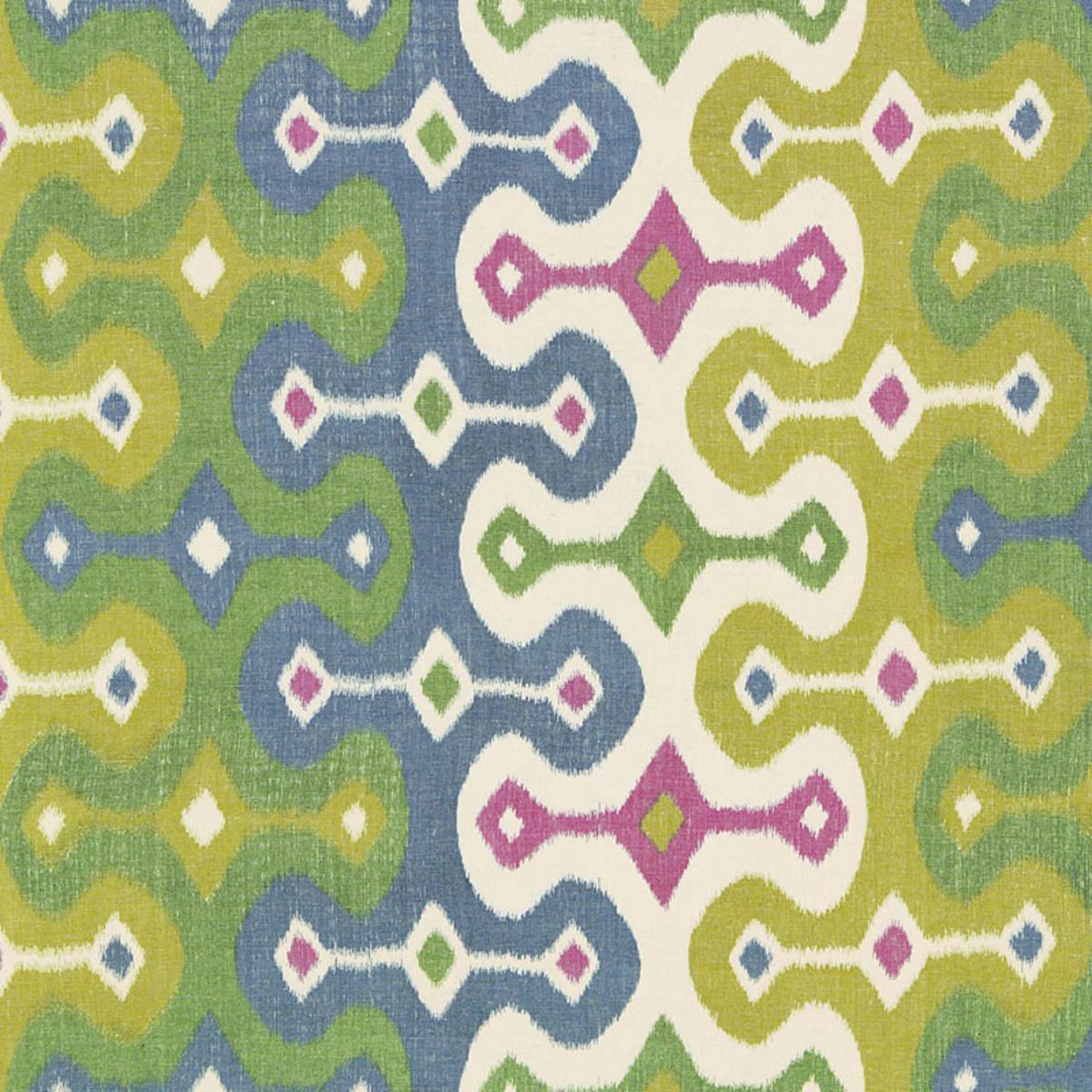SCHUMACHER DARYA IKAT JEWEL FABRIC | Atlanta Fabrics