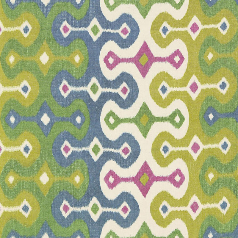 SCHUMACHER DARYA IKAT JEWEL FABRIC | Atlanta Fabrics
