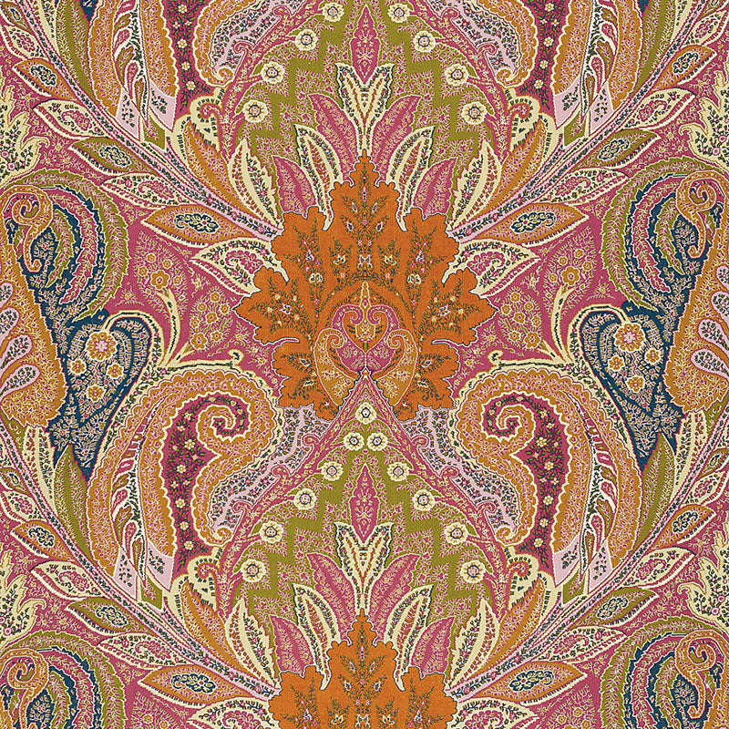 Schumacher CAMBAY PAISLEY PRINT SANDALWOOD Fabric | Atlanta Fabrics