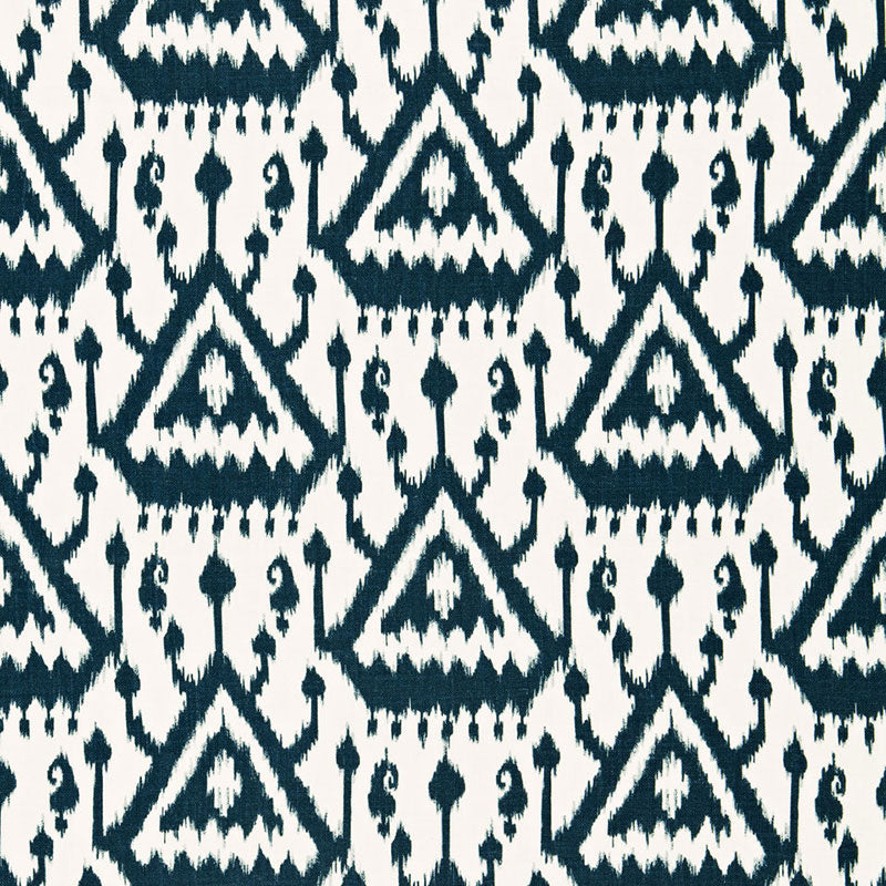 Schumacher VIENTIANE IKAT INDIGO Fabric | Atlanta Fabrics