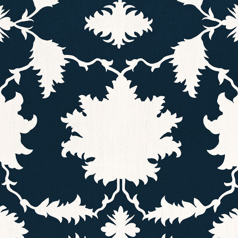 Schumacher GARDEN OF PERSIA BLEU MARINE Fabric | Atlanta Fabrics