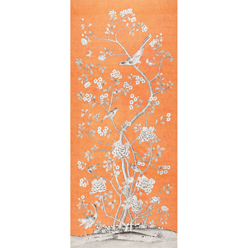 Schumacher CHINOIS PALAIS TANGERINE Fabric | Atlanta Fabrics