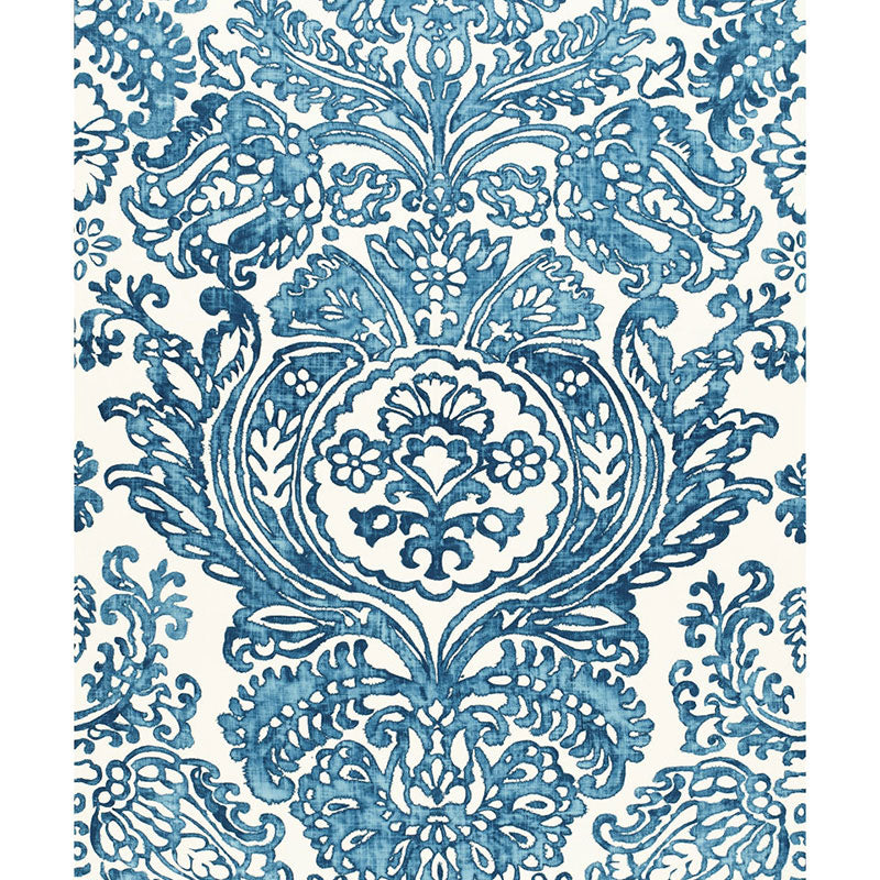 Schumacher TREMEZZO DAMASK CASPIAN  | Atlanta Fabrics